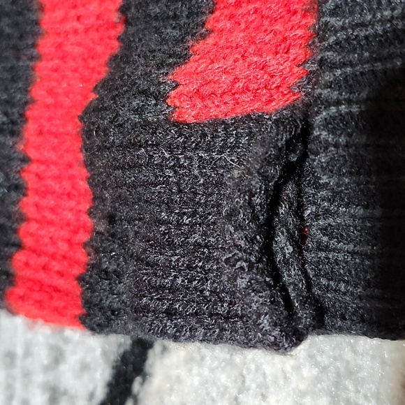 ADIDAS 2014 NEBRASKA HUSKERS CONVERTIBLE STRIPED KNIT MITTENS GLOVES - Picture 3 of 9